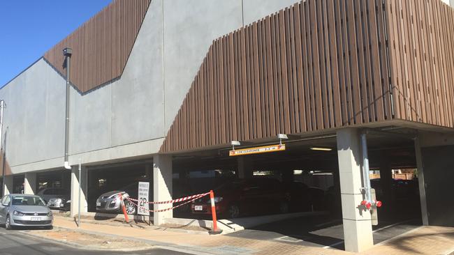 Work is almost complete on the Glenelg cinema carpark.