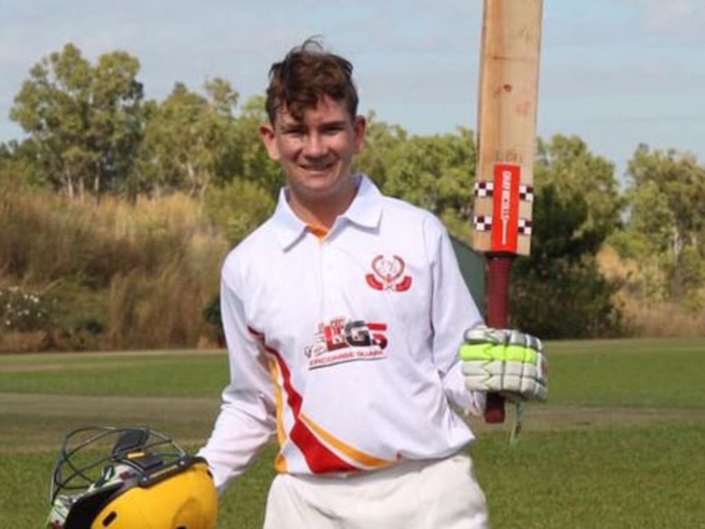 Jaxon Treumer after making 110* in June, 2019. Picture: Tracy Village Cricket Club.