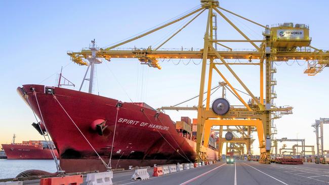 Operator DP World decided to shut down its container terminals in Sydney, Melbourne, Brisbane, and Fremantle. Picture: DP World