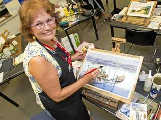 CREATIVE: Mundubbera artist Sue Lederhose will be giving after-school lessons in Gayndah, subsidised by a RADF grant. Picture: Nev Madsen