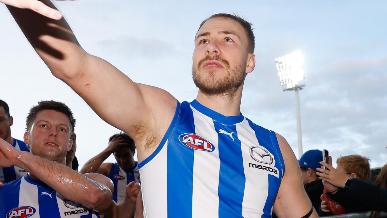 Ben McKay will leave the Roos, with his compensation set to be decided. (Photo by Dylan Burns/AFL Photos via Getty Images)