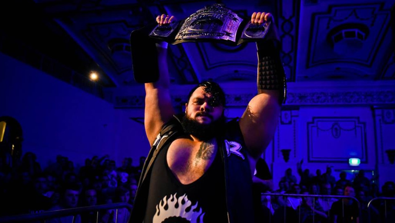 Australian pro wrestler Jonah Rock at a Melbourne City Wrestling event in late 2017. Photo: Cory Lockwood