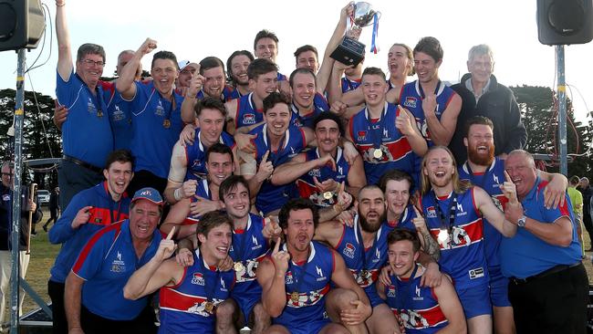 The group that delivered the 2018 flag. Picture: Hamish Blair