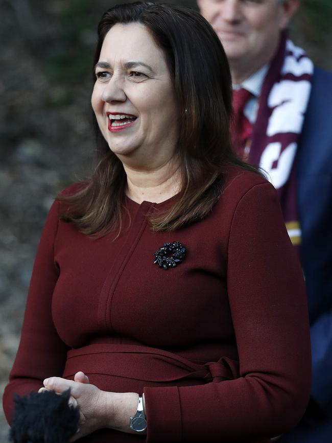 Queensland premier Annastacia Palaszczuk will come face-to-face with her NSW counterpart Gladys Berejiklian (pictured right). Picture: Image/Josh Woning