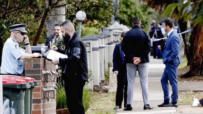 A major investigation is under way after the men were shot after allegedly driving at police in the stolen car. Picture: NewsWire / John Appleyard