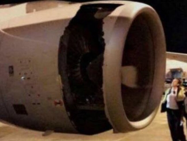 China Eastern Airlines flight MU736 suffered serious engine failure after takeoff from Sydney. Picture: Twitter