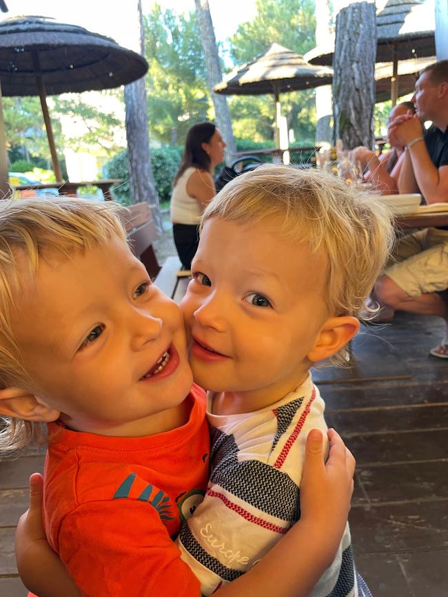 Samuele and Leonardo, two-year-old twin brothers, both diagnosed with the same life-threatening disease must rely on lifesaving bone marrow donors to save them. Picture: Supplied by family