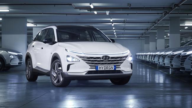 The Nexo uses hydrogen to create electricity to power its motor.