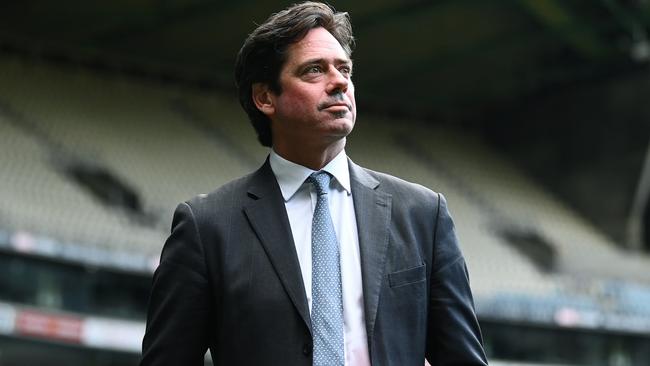 Gillon McLachlan is still the AFL CEO despite announcing his plans to step done more than a year ago. Picture: Getty Images