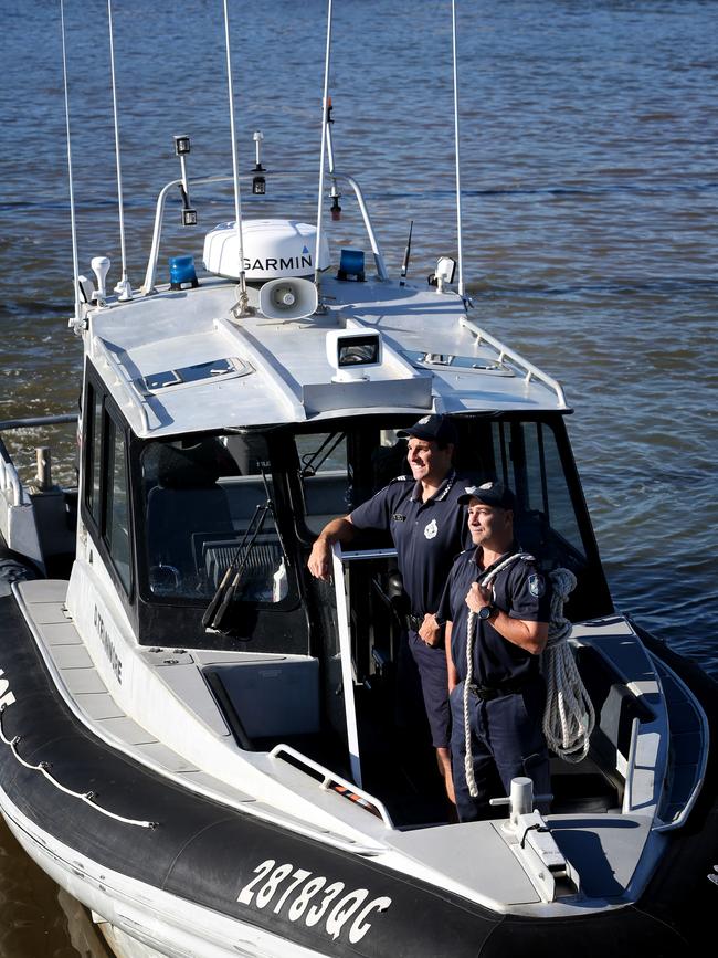 Water Police will be patrolling the 100m exclusion zone around North Stradbroke Island. Picture: Renae Droop