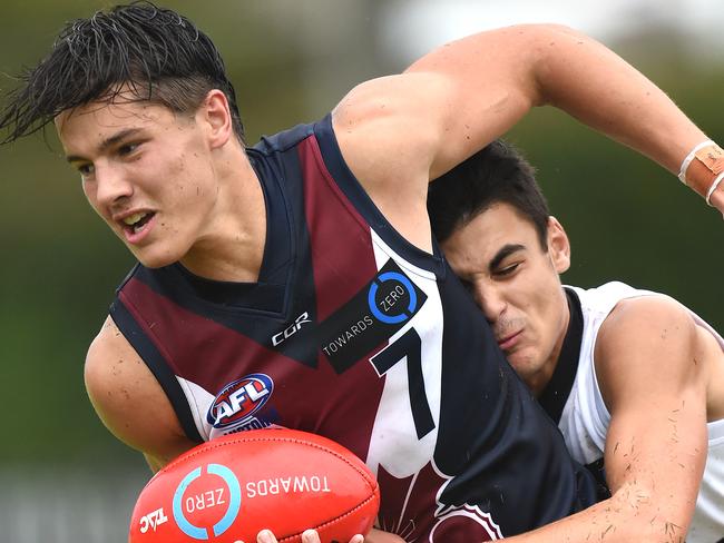 The Blues nabbed Liam Stocker after trading their first-round selection to Adelaide. Picture: Jason Samon