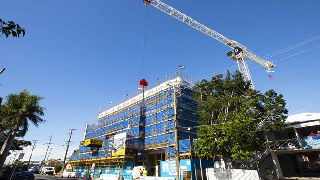 The new Wynnum Cinema in Berrima Street is under construction. Picture: Renae Droop