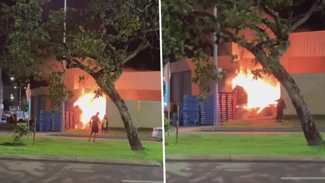 The woman accused of starting a fire at the Palmerston Shopping Centre earlier this week has been granted bail. Picture: Supplied