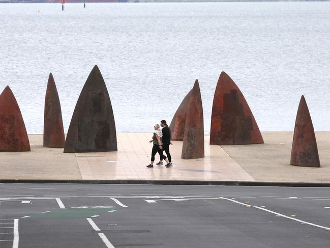 Empty streets across Geelong and Surf Coast. Moorabool Street, Geelong. Picture: Mike Dugdale