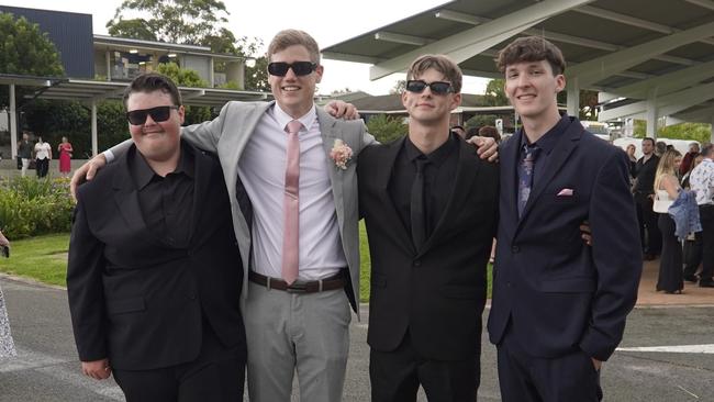 Elijah, Josh, Jai and Ethan at the Caloundra Christian College formal 2024