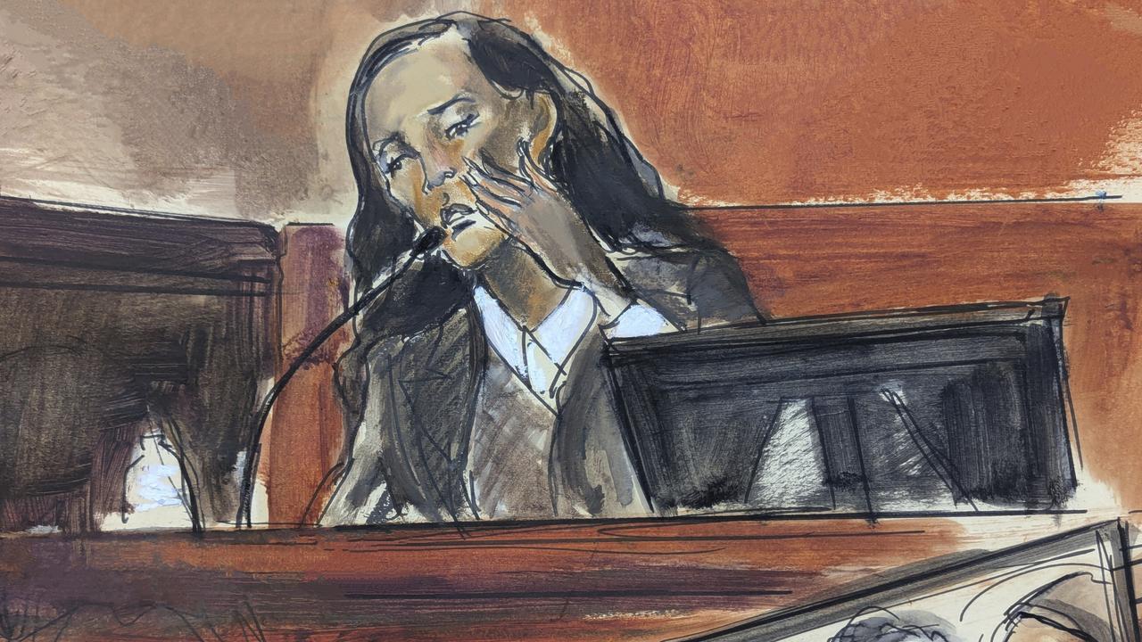 Witness Dawn Richards testifies in Manhattan federal court during the sex trafficking and racketeering trial of Sean 