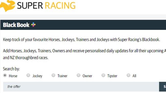 Never miss your favourite horse, jockey, trainer, owner and tipster with our exclusive Black Book feature.