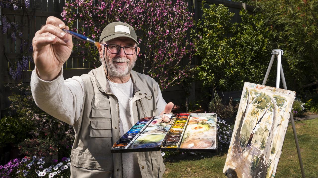 Bruce Griffiths will provide live watercolour demonstrations during Carnival of Flowers 2021. Picture: Kevin Farmer