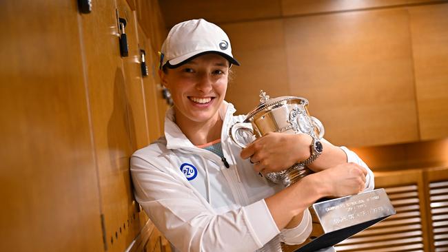 Swiatek has now won her second French Open title. Picture: Getty