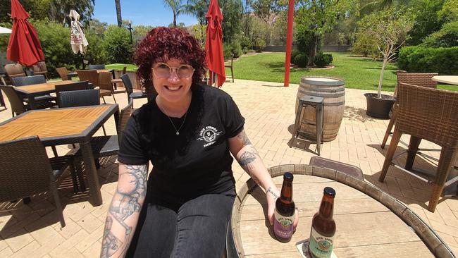 Alice Springs Brewing Co manager Bek Ogden at new space The Hideout