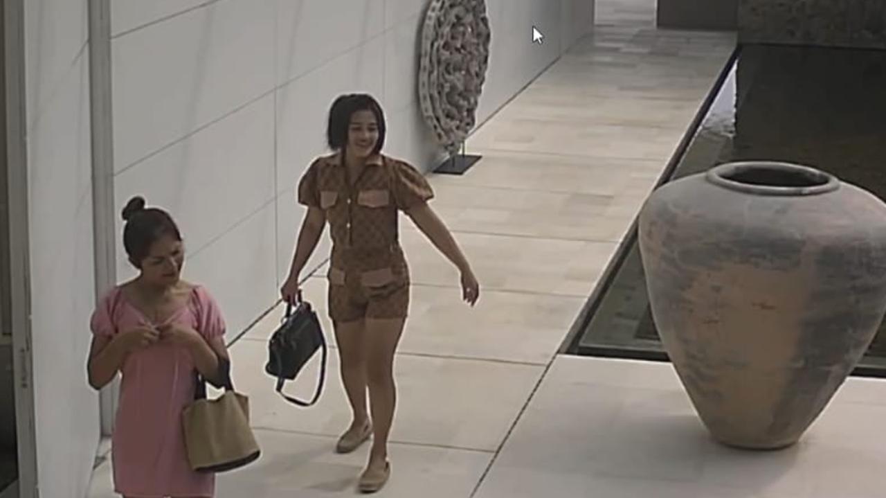 CCTV footage from The Samujana Villas showing Thai masseuses arriving to give Shane Warne and his friends a standard neck and back massage on the day of his death. Picture: Royal Thai Police