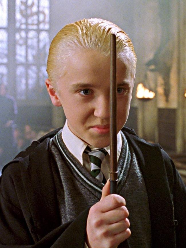 Tom Felton, best known for his icy portrayal of Draco Malfoy is officially returning to the franchise. Picture: Warner Brothers