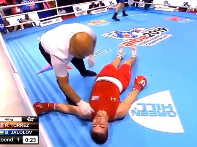 Richard Torrez was knocked out by Bakhodir Jalolov.