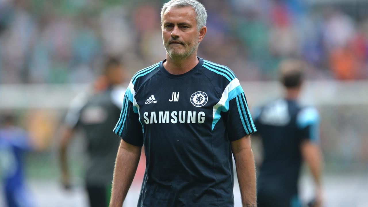 Chelsea's coach Jose Mourinho leaves after the preseason soccer match between SV Werder Bremen and FC Chelsea in Bremen, Germany, Sunday Aug. 3, 2014. Bremen won by 3-0. (AP Photo/dpa, Carmen Jaspersen)
