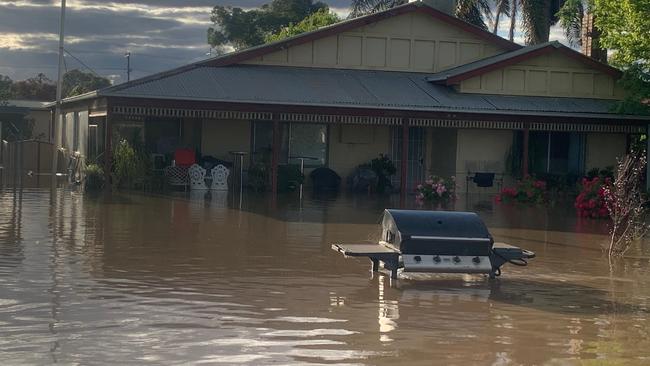 Ms Madden’s home during the floods. Picture: Supplied