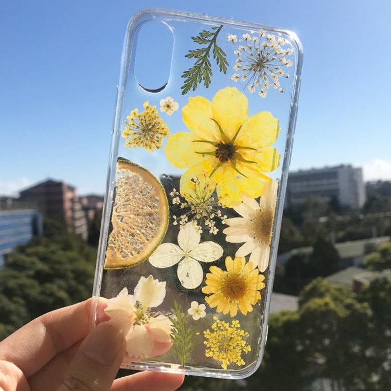 Etsy, Handmade Pressed Flower Phone Case by BackyardAus.