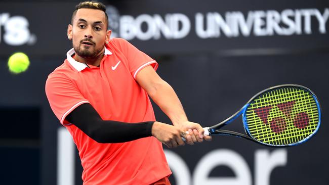 Nick Kyrgios’s Brisbane International defence has come to an abrupt end. Picture: Getty Images 