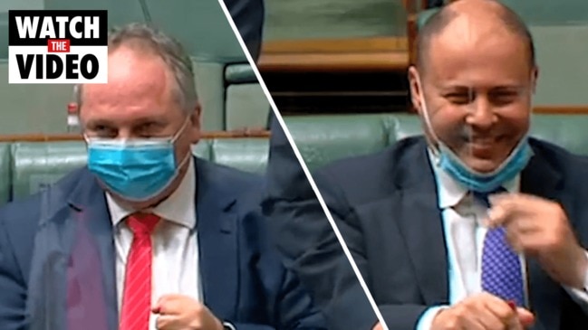 Josh Frydenberg struggles with water bottle