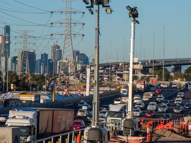 Work on the West Gate Tunnel set to grind to a halt as argby bargy with Transurban goes on. Have been told there's a good vantage spot for the site at the KFC on Williamstown Rd and on New St on South Kingsville. With a long lens you should be able to get some workers and steel structures being built from the KFC. Anything with white tarps is PFAS. Picture: Jason Edwards