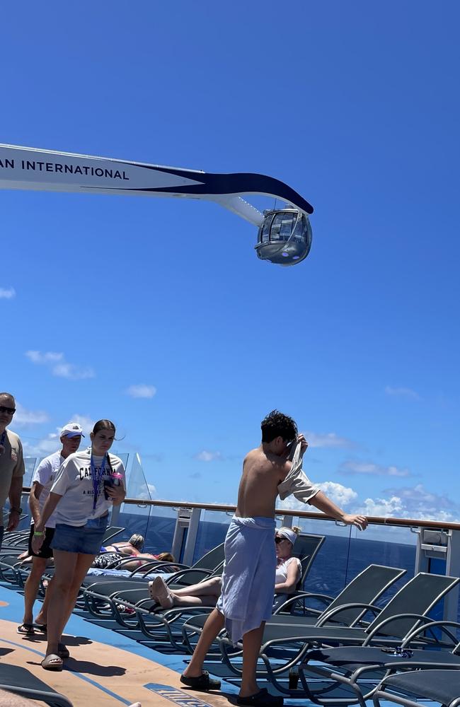 North Star elevates guests high above the ship and is also the winner of the Guinness World Record for tallest viewing deck on a cruise ship. Picture: Jeni Faulkner