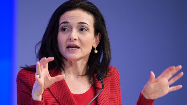 Facebook COO Sheryl Sandberg dismissed calls to remove these groups due to free speech issues. Picture: AFP/Fabrice Coffrini