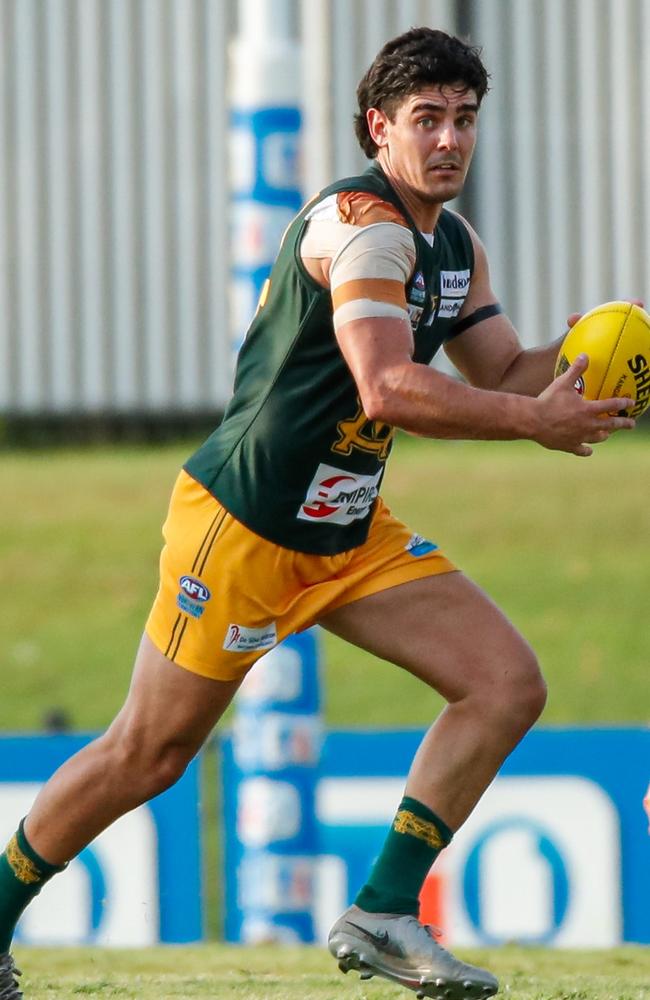 Joel Garner playing for St Mary's in Round 3 of the 2024-25 NTFL season. Picture: Celina Whan / AFLNT Media