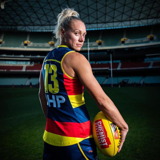 AFLW star Erin Phillips ahead of the Grand Final this week. Pictured on April 14th, 2021, at Adelaide Oval.Picture: Tom Huntley