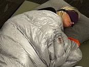 Esther Crawford, Twitter’s director of product management, was photographed wearing an eye mask while tucked up in a sleeping bag on an office floor.