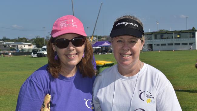 Cheryl Imhoff and Sue Waugh at the 2021 Ipswich Relay for Life. Picture: Jessica Baker / The Queensland Times