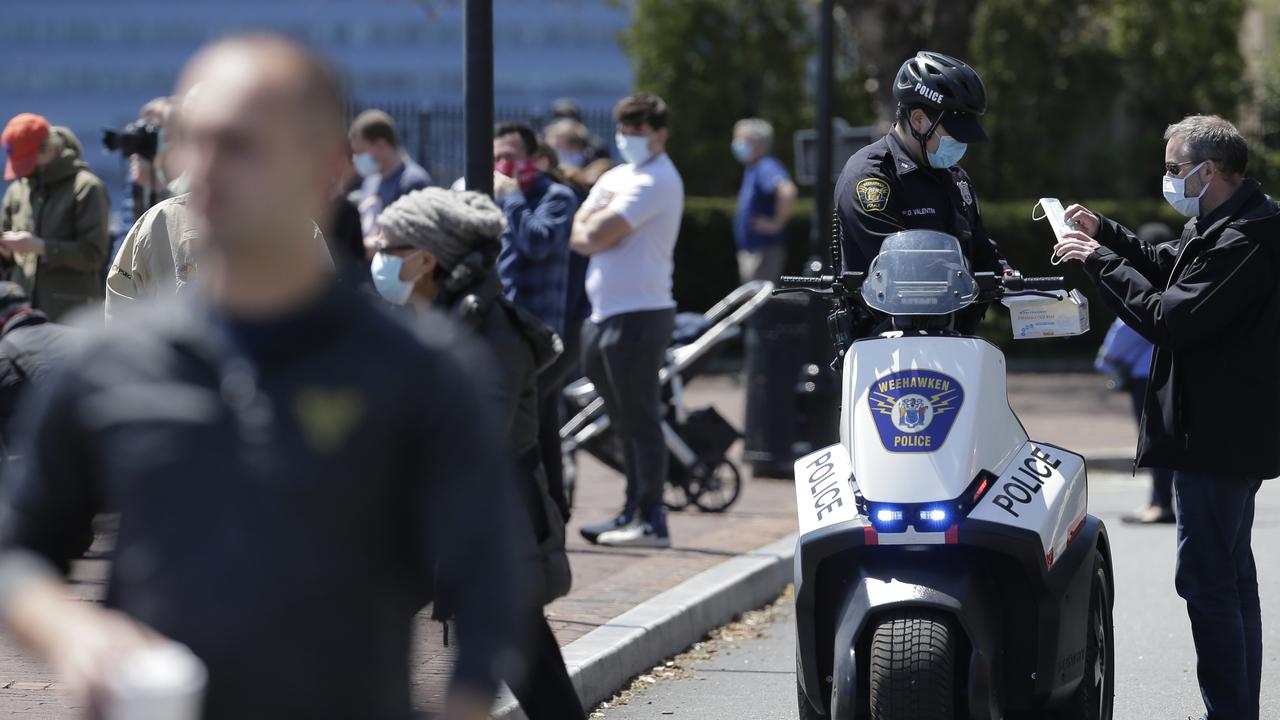 It was business as usual along rivers in New York City and New Jersey. Picture: Seth Wenig/AP