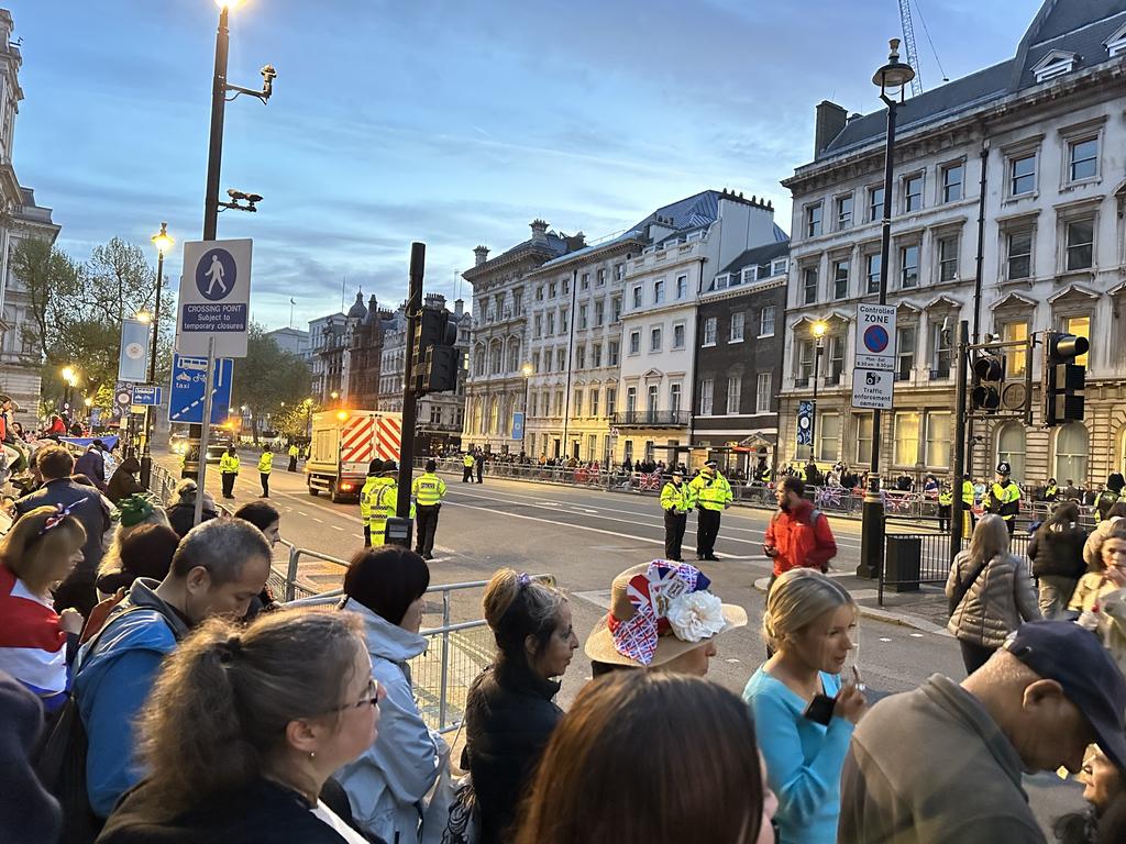 The scene along Whitehall early on Saturday. Picture: Bronte Coy