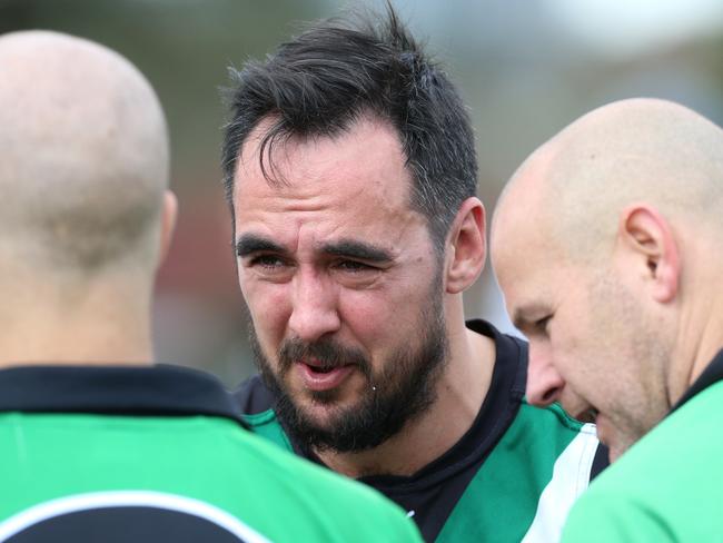 Donvale playing coach Matt Fife during the EFL (Div 4) Semi-Final between Donvale and Forest Hill on Saturday, August 26, 2017 in Mitcham, Victoria, Australia.Picture: Hamish Blair