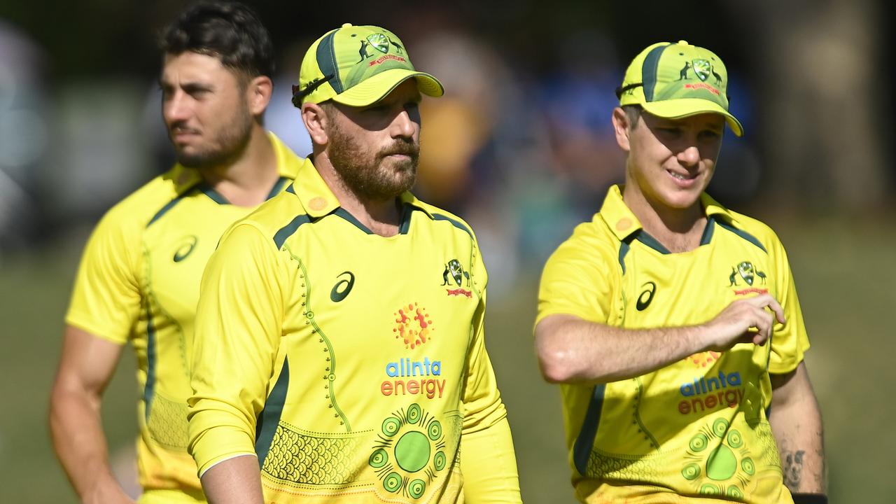 Speculation about Aaron Finch’s form won’t go away. Picture: Ian Hitchcock/Getty Images