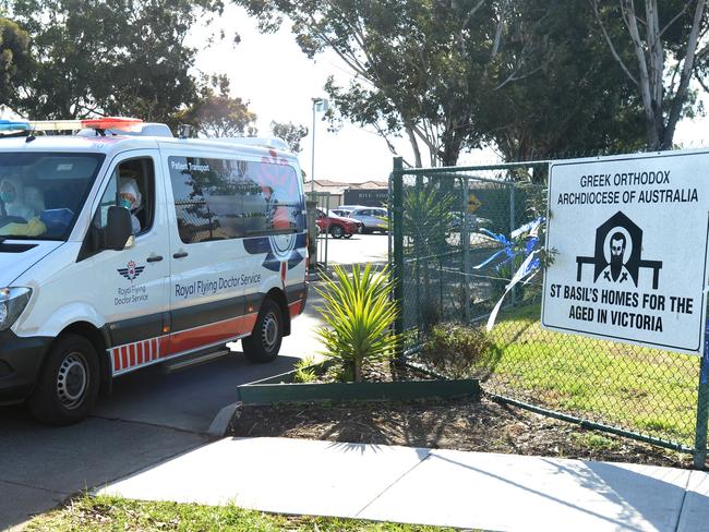 The last remaining residents at St Basil's Home for the Aged at Fawkner are being relocated. Picture: Andrew Henshaw