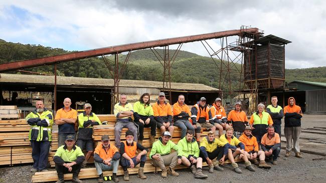 Powelltown Saw Mill workers have not been told why the Andrews Government believes their industry must end. Picture Yuri Kouzmin