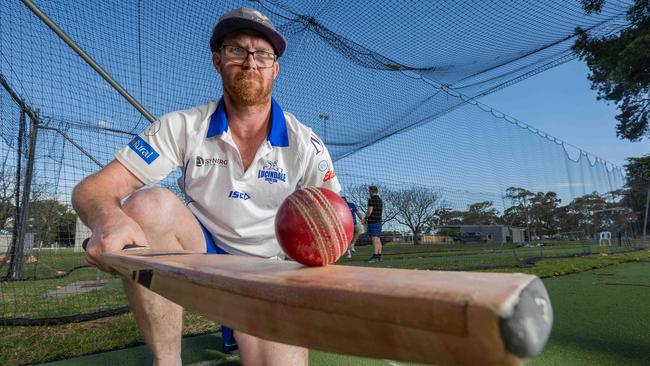 Daniel McCarthy at the Lucindale Cricket Club nets. Picture: Ben Clark