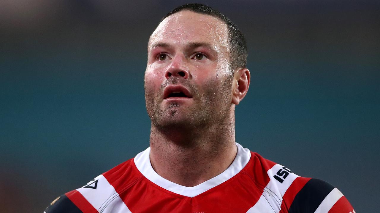 SYDNEY, AUSTRALIA - SEPTEMBER 25: Boyd Cordner of the Roosters looks on during the round 20 NRL match between the South Sydney Rabbitohs and the Sydney Roosters at ANZ Stadium on September 25, 2020 in Sydney, Australia. (Photo by Cameron Spencer/Getty Images)