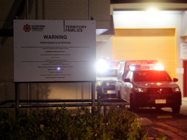 Police respond to an incident at the Don Dale Detention Centre. Picture: Keri Megelus