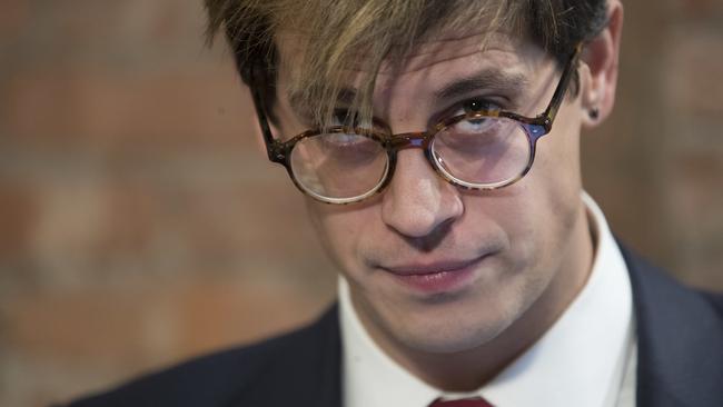 Milo Yiannopoulos said he was ‘grateful for Bob’s help’. Picture: Mary Altaffer/AP