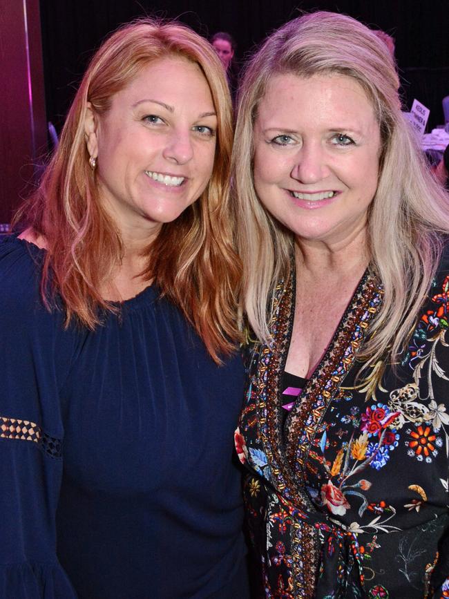 Selina Macdonald and Karen Phillips at Early Risers IWD breakfast at Sofitel Broadbeach. Picture: Regina King